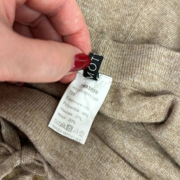 MOTF Cashmere Blend Knitted Drawstring Closure Contrast Trim Shorts Size M - Picture 4 of 7